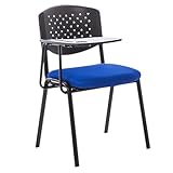 Preferspace Konferenzraumstühle mit angebautem Schreibtisch, hochklappbarem Tablet-Arm und stabilem Gestell, ideal for Schulen, Klassenzimmer und Hotels(Blue 1ps)