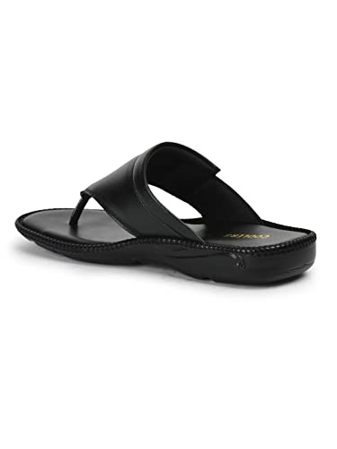 Image of Liberty Coolers VCL-26 Casual Slipper for Men - Black & Brown | Slip-on /Flats Slippers - Durable and Lightweight | Comfortable and Soft Insole for Everyday Wear - Cushioned Footbed | Home Footwear
