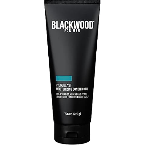 Blackwood For Men HydroBlast Moisturizing Conditioner - Deep Treatment for Damaged & Dry Hair - Natural Vegan Formula for Curly & Coarse Hair - Sulfate Free, Paraben Free, & Cruelty Free (7.76 Oz) Cover