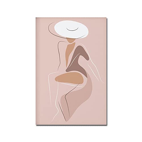 Moderne poster vrouwelijk abstract canvas schilderij minimalistische kunst print lijn tekening muur afbeelding voor… - Image 6