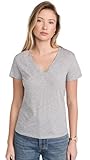 Vince Women's Essential V-Neck, H Grey, Small