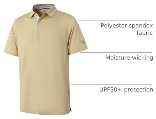 Image of Mens Polo Shirts Short and Long Sleeve Casual Solid Stylish Dry Fit Performance Designed Collared Golf Polo Shirts for Men