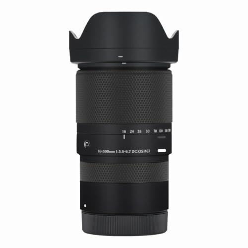 Mebont カメラアクセサリー ステッカー Sigma 16-300mm F3.5-6.7 DC OS Canon RF Mount 標準ズームレンズに適合する保護装飾ステッカーで、耐擦傷性、耐摩耗性を備えたレンズスキン保護フィルム、迷彩(亜光黒)