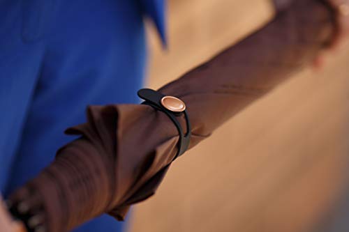 Krg Auto Open 8 Ribs 55 Inch Fiberglass Straight Umbrella With Stylish Golden Handle(Brown) #TOP3