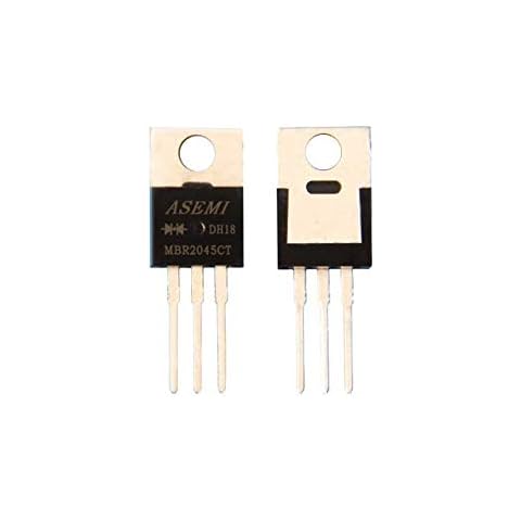 ASEMI 10Pcs MBR2045CT Schottky Barrier Diode TO-220AB Package 20A45V Mikron Chip Cover