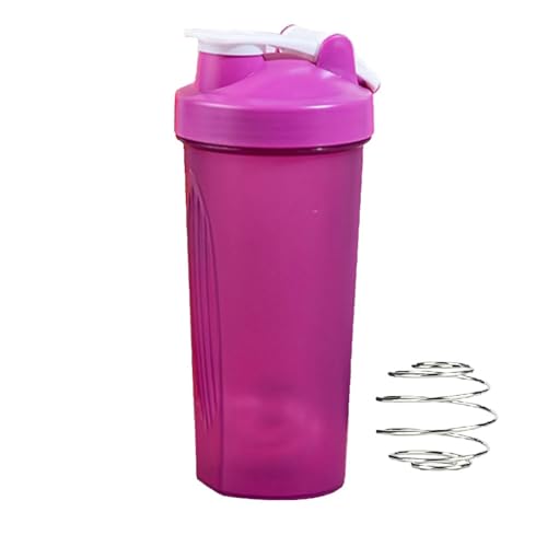 Protein Shaker Bottle with Wire Whisk Ball, 20oz, Leak Proof