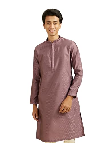 Image of DIWAS BY MANYAVAR Men's Art Silk Thread Work Kurta (1pc)