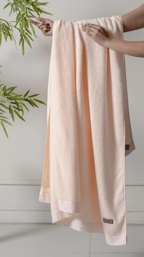 Image of Spread Spain Bamboo Towels for Bath, Towels for Bath Large Size, Bamboo Bath Towel High Absorbent & Soft, 360 GSM, 4pc Set Bath Towel for Men /Women
