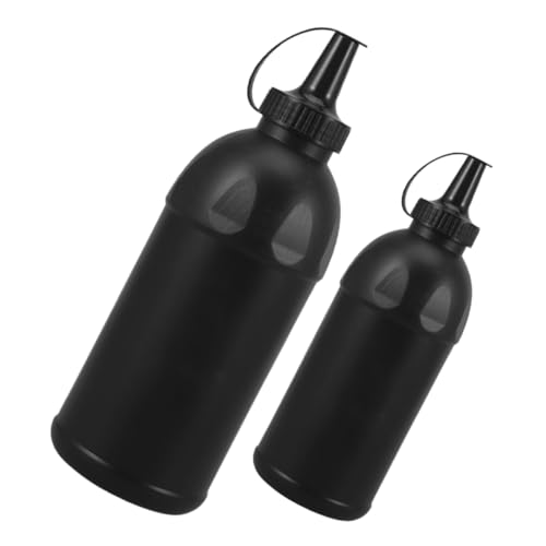 BESTonZON 2 Pack Plastic Refill Beads Bottles Cap 400ml 800ml Bead Storage Organizer for Toy Bead Travel-Friendly Reusable