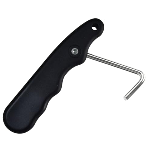 Tensor de patines de hockey, herramienta de sujeción de cordones de hockey | Extractor de encaje de acero inoxidable, tensor de encaje portátil | Rodillo de hielo plegable con mango antideslizante