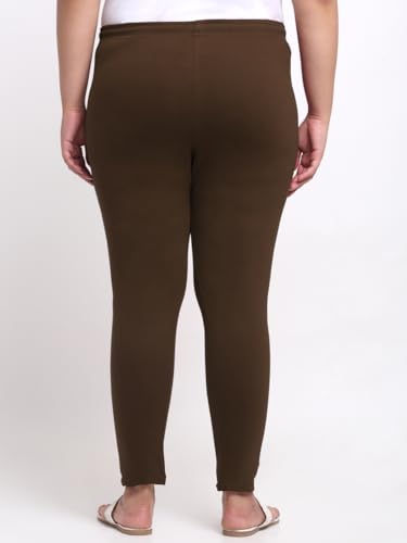 Image of Soft Cotton Ankle Lenght Solid Regular and Plus 35 Colours Leggings for Womens and Girls (Sizes :- M to 6XL)