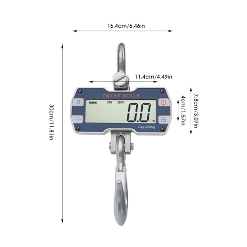 Báscula Digital de Grúa Capacidad 2000 kg con Control Remoto miniatura 5