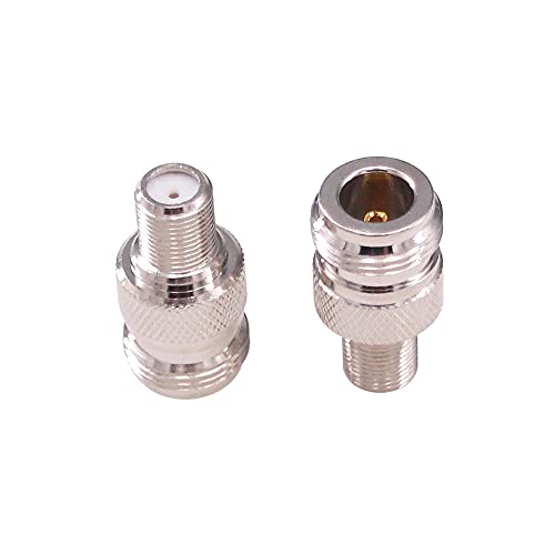 2 adaptadores coaxiales F hembra a N hembra RF 2pcs miniatura 2