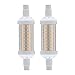 R7S Bombilla LED 78mm 6W Bombilla halógena lineal 2PCS Bombillas reflectoras LED Reflector J78 de doble terminación para Garden Park Garage Landscape (warm whtie)