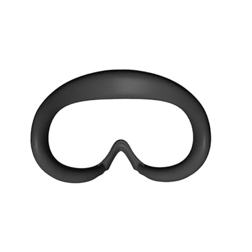 VR Face Cover Compatible for Pico 4 VR Glasses, Silicone VR Headset Cover Interface Pad Anti-Leakage Facial Eye Mask Padding Replacement Lightproof Silicone Sleeve VR Accessories (Black)