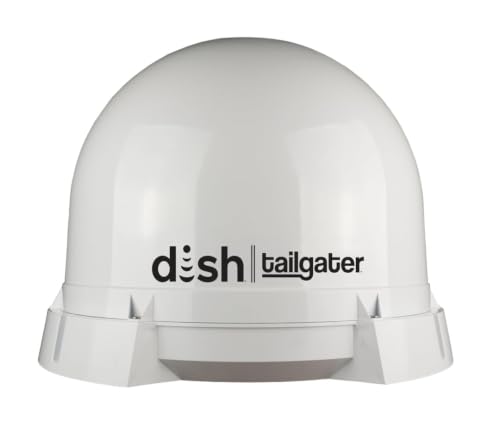 Image of KING DT4450 DISH Tailgater Bundle - Portable /Roof Mountable Satellite TV Antenna and DISH Wally HD Receiver , White , Western & Eastern Arc Satellites