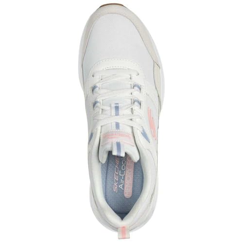 Skechers Skechers Women's Skech-air Court Retro Avenue Skech-AIR Court Cool Avenue, Off White Leather Mesh Multi Trim, 6