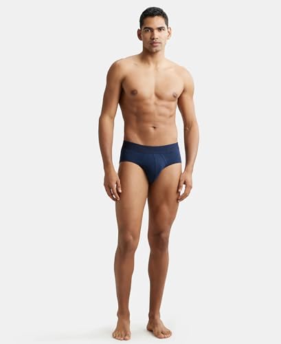 Image of Jockey LM05 Men Bamboo Cotton Elastane Stretch Breathable Mesh Brief with StayDry Treatment