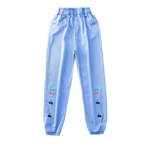 Big Girls Kids Wide Straight Leg Pants Jean Denim Pants Cool Sport Casual Loose Fit Street Jeans Trousers