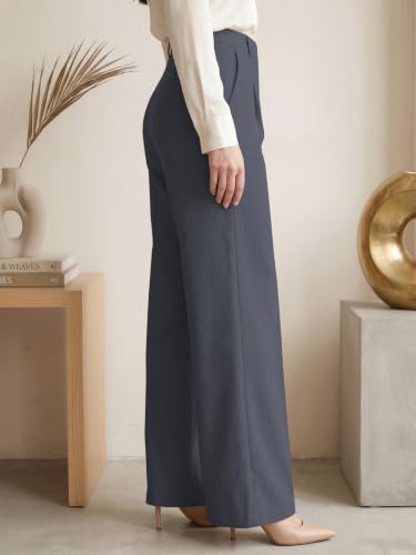 Image of GRECIILOOKS Trousers for Woman | Womens High Rise High Waist Flared Korean Style | Formal Pant for Women Office Wear| Track Pants for Womans Elegant for College & Events (Available in Plus Size)