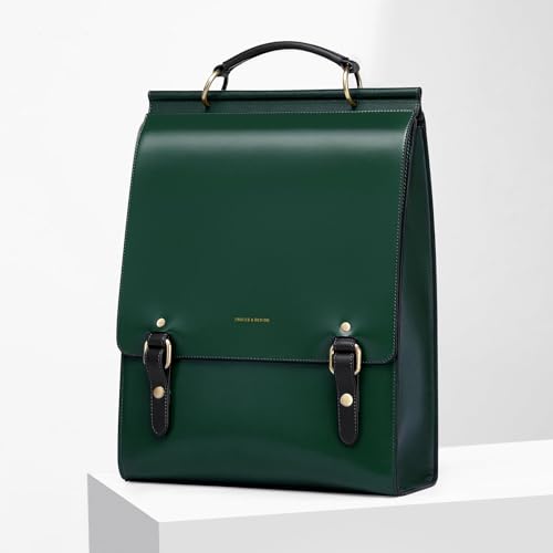 Image of Cnoles Leather Backpack Purse For Women Fashion Ladies Vintage Bag Casual School College Travel Backpacks Bookbag
