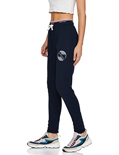Image of Van Heusen Women Athleisure Antiviral Regular Fit Joggers - Body Hug, Moisture Wicking, Reflective Trim 66308 Dark Navy L
