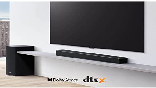 Image of LG SP8A, 420W Powerful Sound Soundbar, 3.1.2 Ch with Meridian, Dolby Atmos, DTS: X, Dolby Vision /HDR 10, Earc, Hdmi in /Out, Bt, Optical, Ai Calibration, Alexa Compatible App (Black)