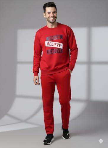 Image of Mack Jonney Graphic Print Track Suit for men | Co-ord Set | Warm Fleece Tracksuit Set | Full Sleeve Sweatshirt