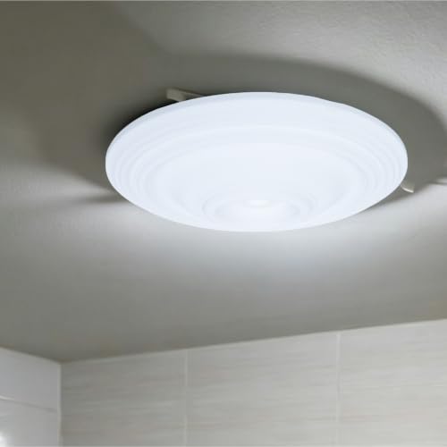 Rosetón de techo para lámparas ventiladores redondo PU blanco resistente grietas 6