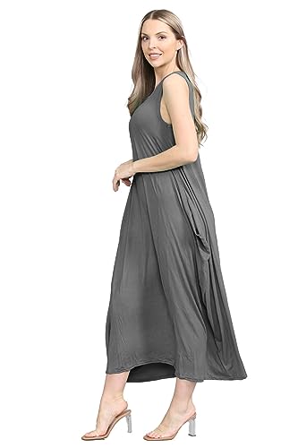 Camiseta de manga corta para mujer gris oscuro con elegante diseño de tulipán italiano talla 44-46 2
