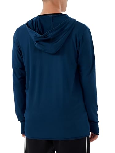 Image of Mens UPF 50+ UV Full Zip Sun Protection Hoodie Jacket With Thumb holes Cooling Lightweight Fishing Hiking Cooling Shirts men