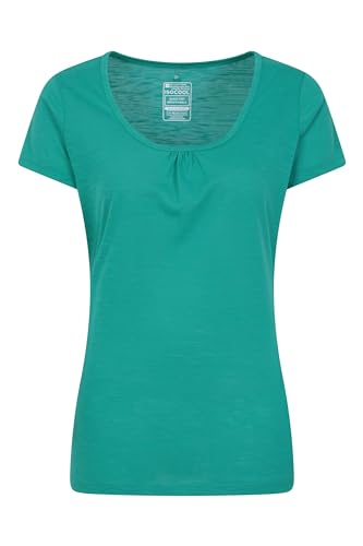 Mountain Warehouse Agra Womens T-Shirt - Lightweight Ladies Shirt, Quick Dry, Breathable Tee, Sweat Wicking Tee Shirt - for Spring Summer & Outdoors Teal Women's Size 18