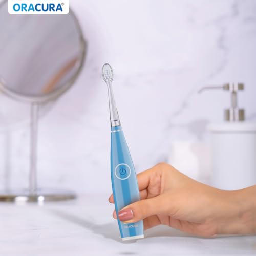 Image of ORACURA KSB200 Kids Sonic Electric Rechargeable Toothbrush, 3-10 Years, 24,000 strokes /min, With 3 Modes, IPX7 Waterproof, Smart 2-Min Timer, Rechargeable Lithium Battery, LED & Colorful Lights (Blue)