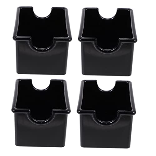 VOSAREA 4Pcs Multi Function Tea Bag Storage Box Transparent Sugar Holders for Office Home Coffee Bar Accessories Organizers for Tea Sugar and Snacks