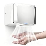 WLSYX Gewerblicher Händetrockner, Automatischer Hochgeschwindigkeits-Händetrockner, 1250 W, Geräuscharm (65–75 DB), Warm- Und Kaltluftmodus, Edelstahl 304, Papierlos Und Berührungslos