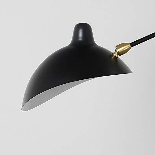 Platfond rétro chic lustre noir à bras long ajustable design haut plafond - 2