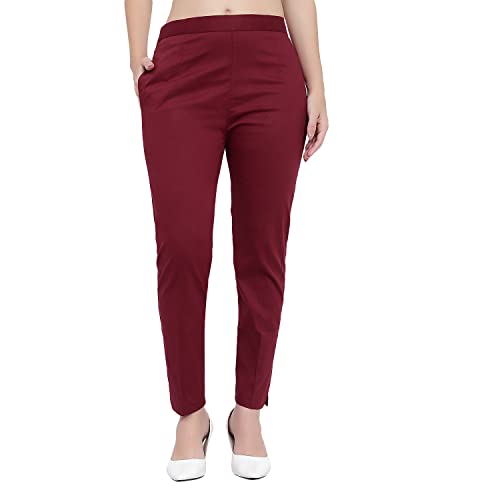 BLUE STAR SHARK ( Ravishing Glamarours Cotton Stretchable Casual Cigarette Lycra Pants for Girls/Ladies/Women