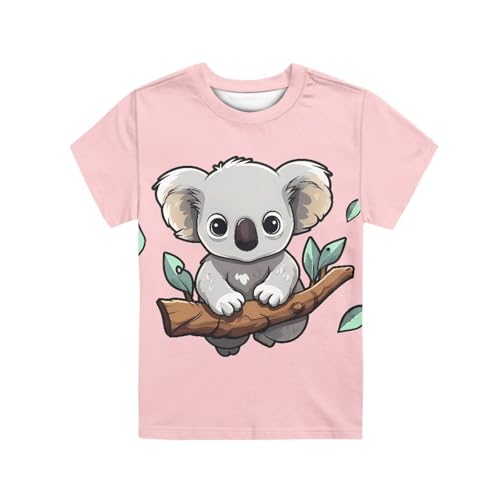 Image of JEOCODY Boys Girls Graphic Tees Funny 3D Printed Short Sleeve T-Shirts 3-16T