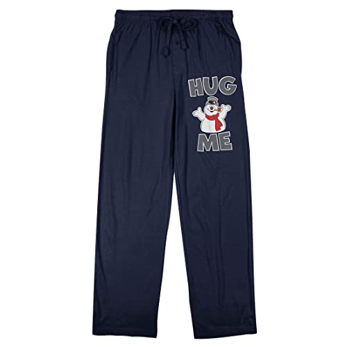 Frosty The Snowman Hug Me Men's Navy Sleep Pajama Pants
