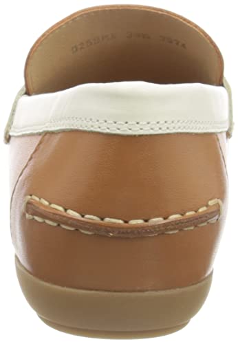 Image of Geox Women's D ANNYTAH MOC Moccasin, Camel /White, 4 UK
