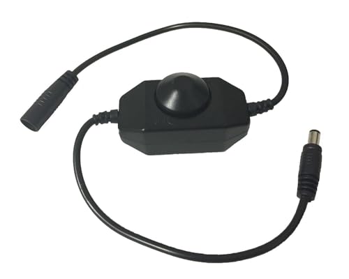 DC 12V-24V 3A PWM Dimmer Switch Stepless LED Strip Controller for LED Strips and Other Lighting, Black
