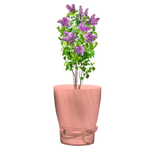 Image of INKULTURE Self Watering Flower Pots for Plants, Home Indoor & Outdoor Planters, Terrace, Garden Etc | Pack of 05 | Multicolor | Plastic | 07 inch X 6.5 inch