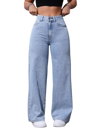 Image of Glossia Women Baggy Jeans || Women Jeans Pant || Baggy Jean's for Women's High Waist || Straight Jean's for Women's || Ladies Jean,s for Woman || Loose Jean,s for Woman Stylish (B0DSC97GJN)