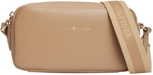 Tommy Hilfiger TH Essential Camera Bag Aw0aw18370, Crossover Mujeres, Khaki (Safari Canvas), Talla única