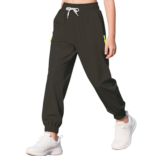 MEILONGER Boys Girls Sweatpants Kids Teenager Jogging Training Pants Elastic Waistband Sports Active Bottoms