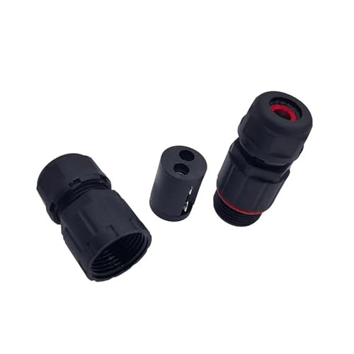 Conectores de nailon tipo mini conector M12 de 2 pines para soldadura a tope 2