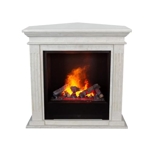 Xaralyn - Cadiz Corner mit ElektrokaminCassette 600 - Weiße...