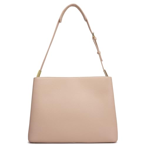 Image of Da Milano Women's Leather Shoulder Bag - Pink