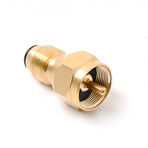 MAXMIKO Propane Tank Refill Adapter, Universal Mini Propane Fill Adapter 1lb Refill Adapter Connection for Disposable Propane Bottle-100% Solid Brass