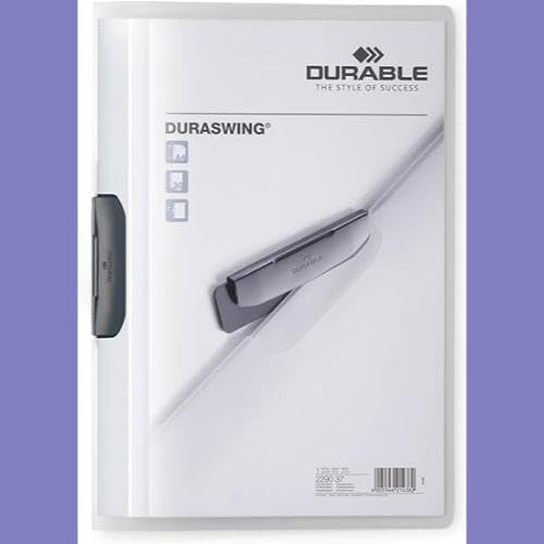 Durable Klemm-Mappe Duraswing, bis 30 Blatt A4, transparent, 5er Packung, 229037